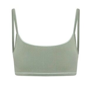 SKIMS Seamless Modal Square Neck Bralette in Mineral Green